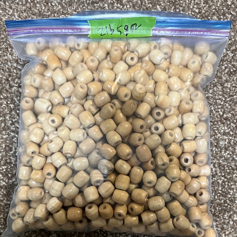 Wood macrame beads 2 Lb 6 oz